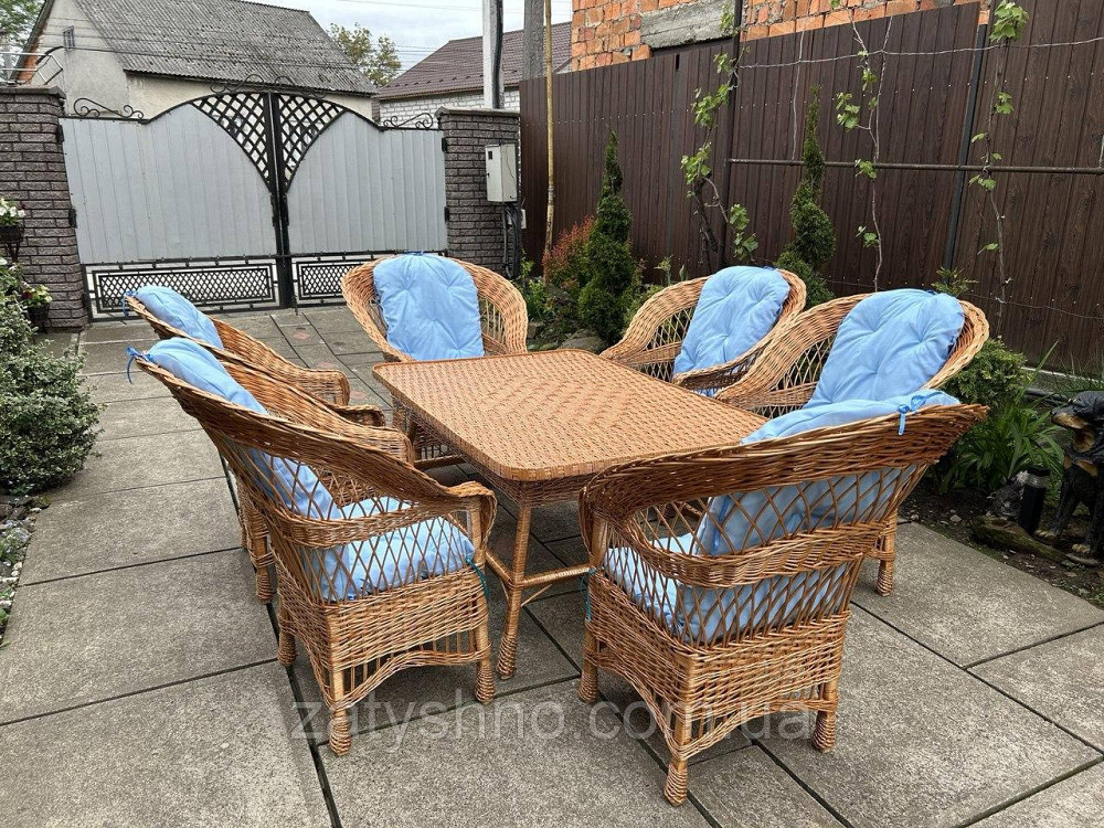 Меблі плетені з великим столом Київ - фото 3