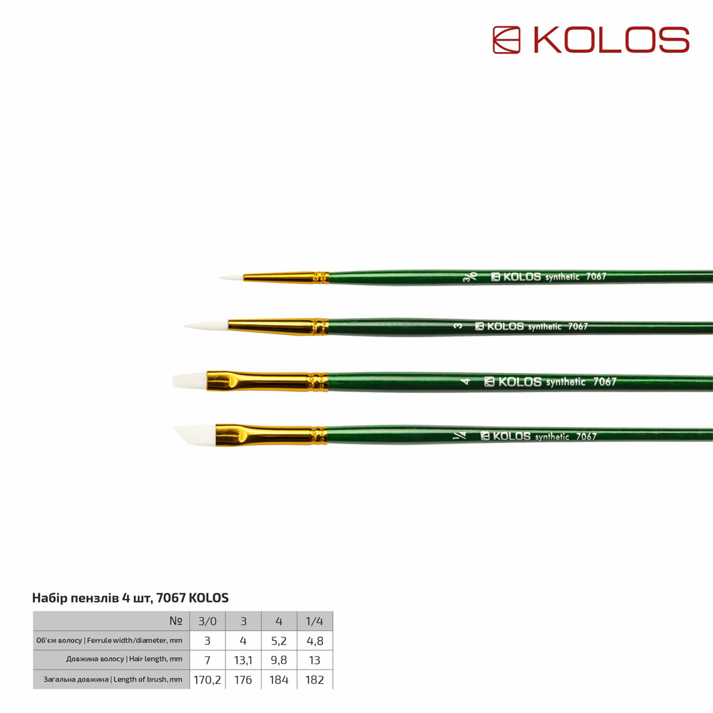 Набор кистей KOLOS 7067 Киев - изображение 2