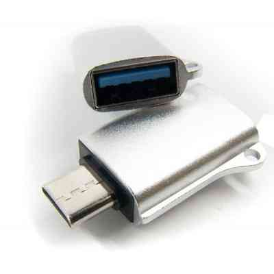 Переходник OTG USB - Type-C grey Dengos (ADP-019) Винница