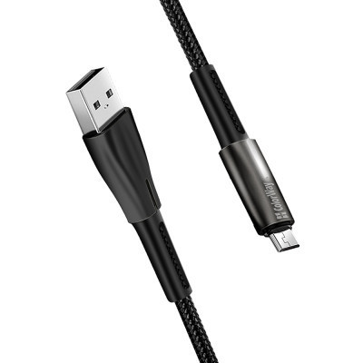 Дата кабель USB 2.0 AM to Micro 5P 1.0m zinc alloy + led black ColorWay (CW-CBUM035-BK) Винница - изображение 5