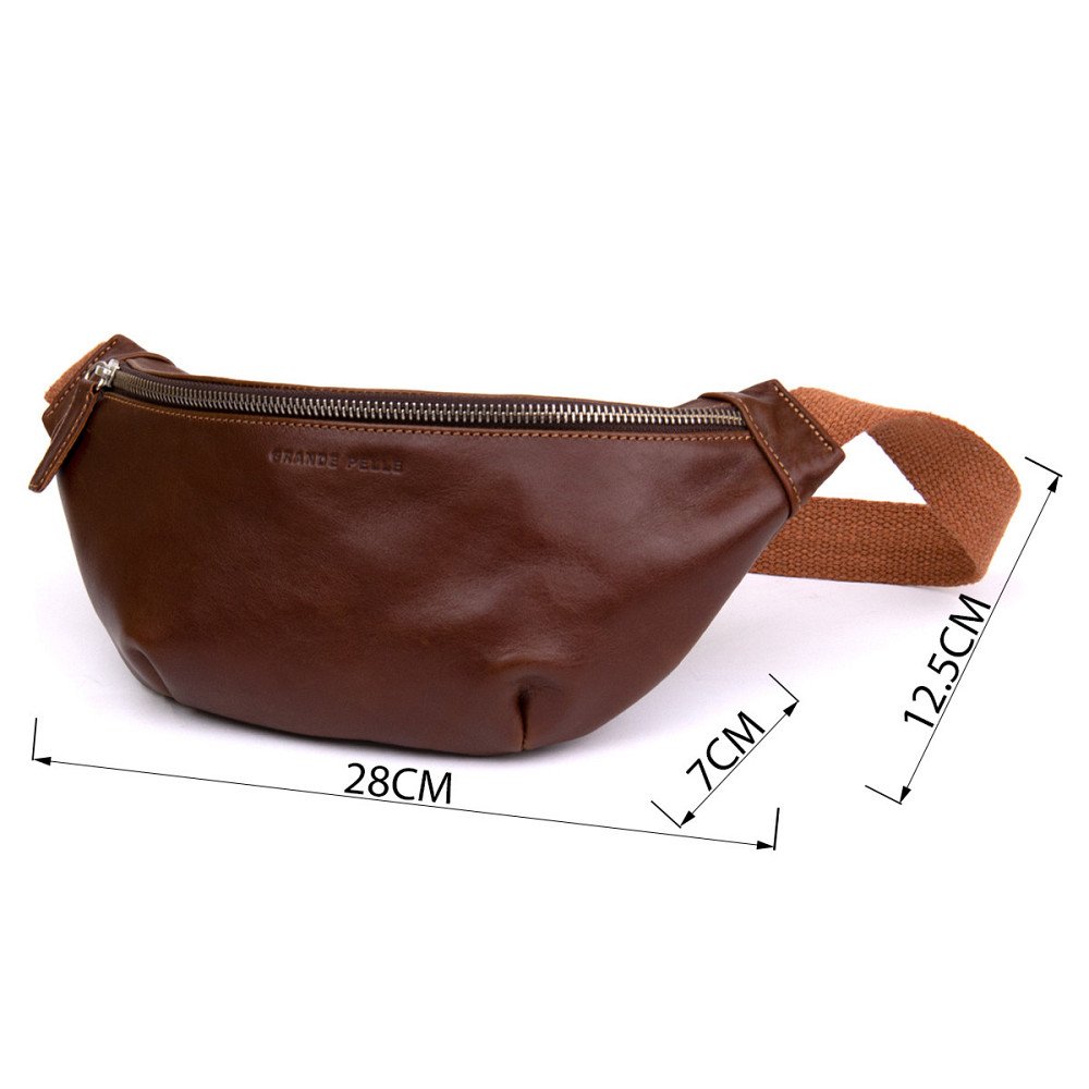 Поясна сумка GRANDE PELLE 11315 Руда Київ - фото 8