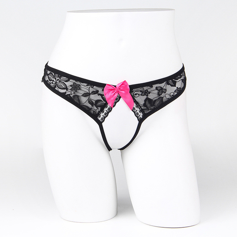 Еротичні трусики з розрізом 42 чорний Київ - фото 1