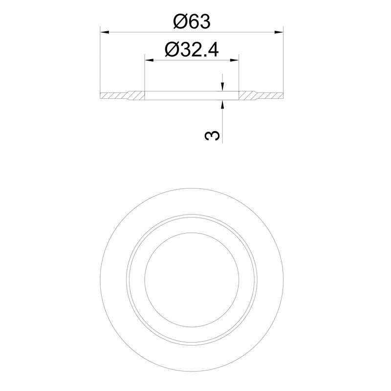 Мембрана силіконова для зливного клапана бачка унітазу KOER KT-1408 для KT-0201, KT-0202 (KR5705) Київ - фото 3