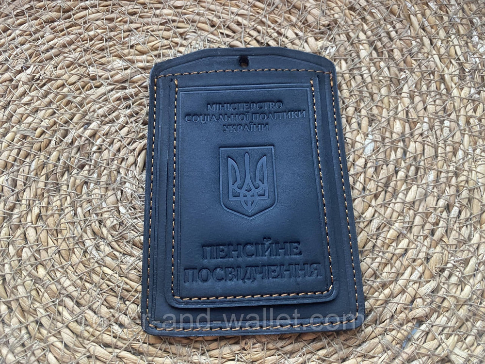 Шкіряна обкладинка на пенсійне посвідчення на два відділення GP Київ - фото 6