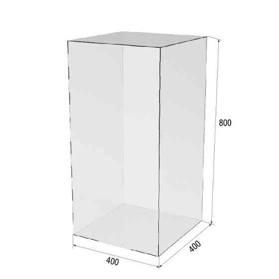 Коробка акриловая EKOSTAR 400х400х800 с крышкой Киев