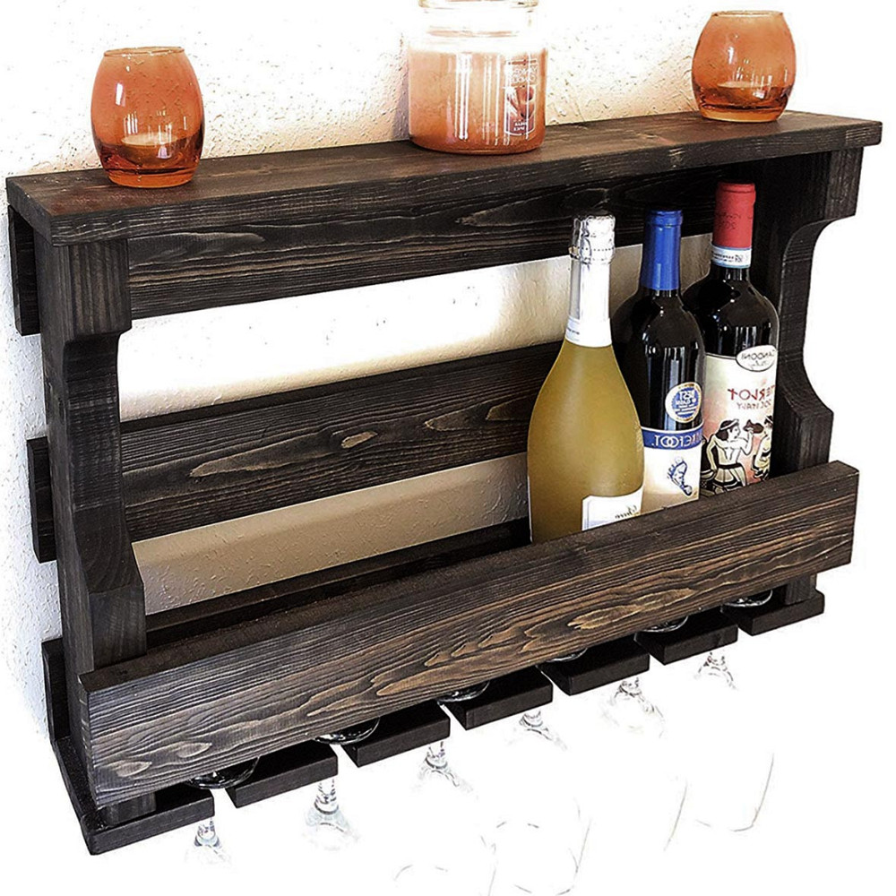 Настінна винна полиця "Мацумото" мокко Миколаїв - фото 1