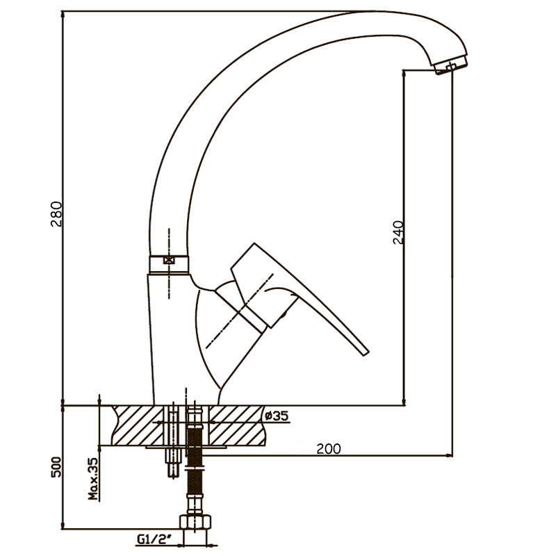 Кухонний змішувач Haiba Ceba 777 HB0037 Харків - фото 2