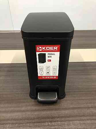 Відро для сміття з плавним закриттям прямокутне Koer TC-010108-05 8 л колір чорний (KR5593) ( 37556 ) Харьков