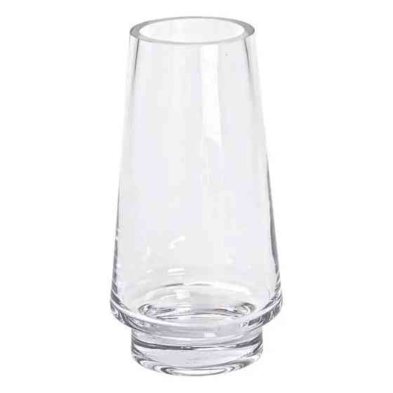 Стеклянная декоративная ваза для цветов 21 см прозрачная ваза для интерьера 1 л HP-10-21 Киев