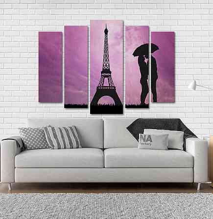 Модульная картина Париж Пара Art-35_5 Киев