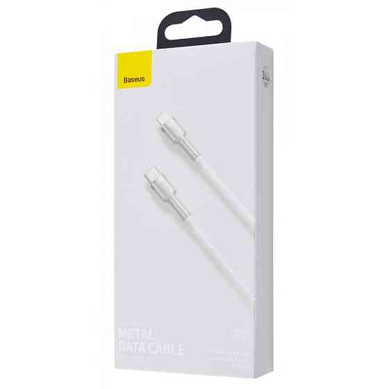 Кабель Baseus Cafule Metal Type-C to Lightning PD 20W 1м білий Львів