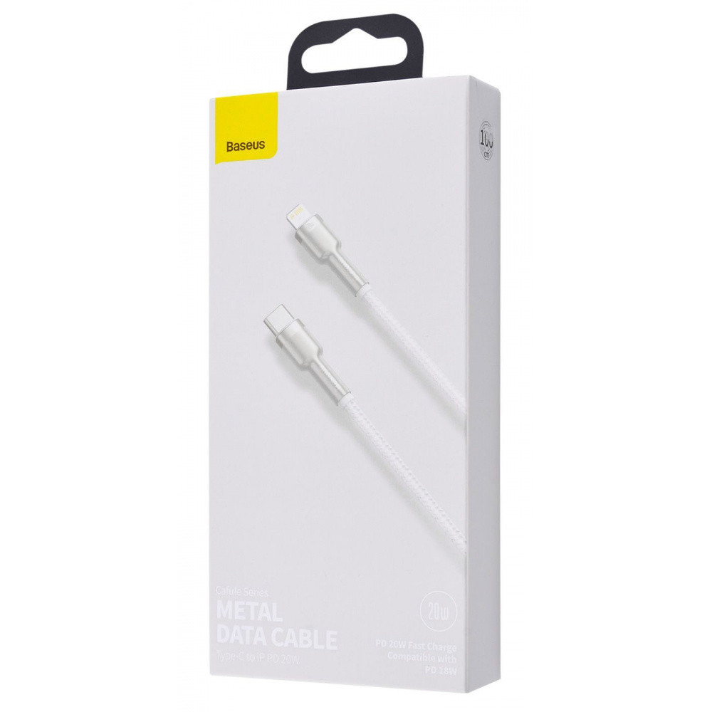 Кабель Baseus Cafule Metal Type-C to Lightning PD 20W 1м білий Львів - фото 2