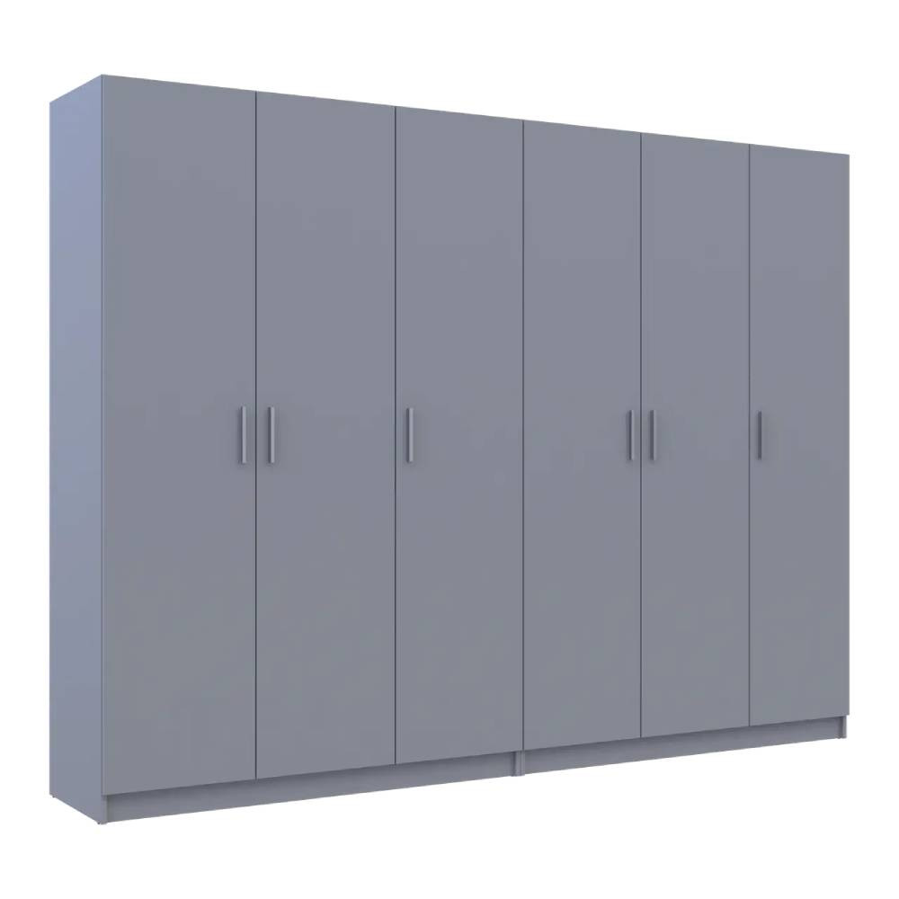Шафа для одягу Doros Промо Сірий 3+3 ДСП 270х48х204 DRS-011629 (80737768) Львів - фото 6