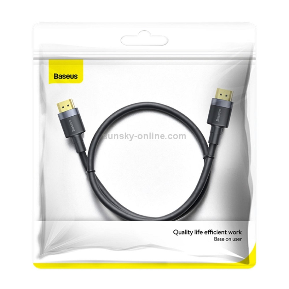 Кабель Baseus Cafule 4KHDMI Male To 4KHDMI Male Adapter Cable 1m Black Киев - изображение 2