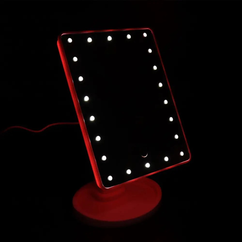 Косметичне дзеркало з LED підсвічуванням (22x17 см) NJ-230,Рожеве SBR Київ - фото 6