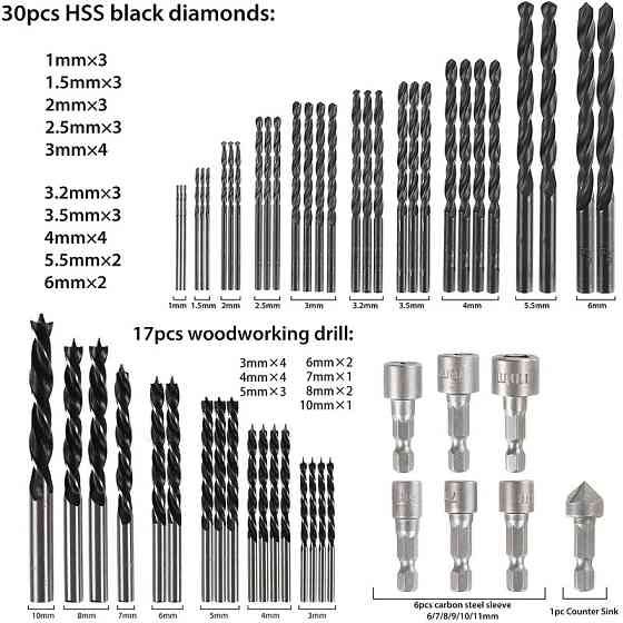 Набір інструментів, сверла ANJI DEPOT Drill Set 8054 у чемодані, 246 шт. Вінниця