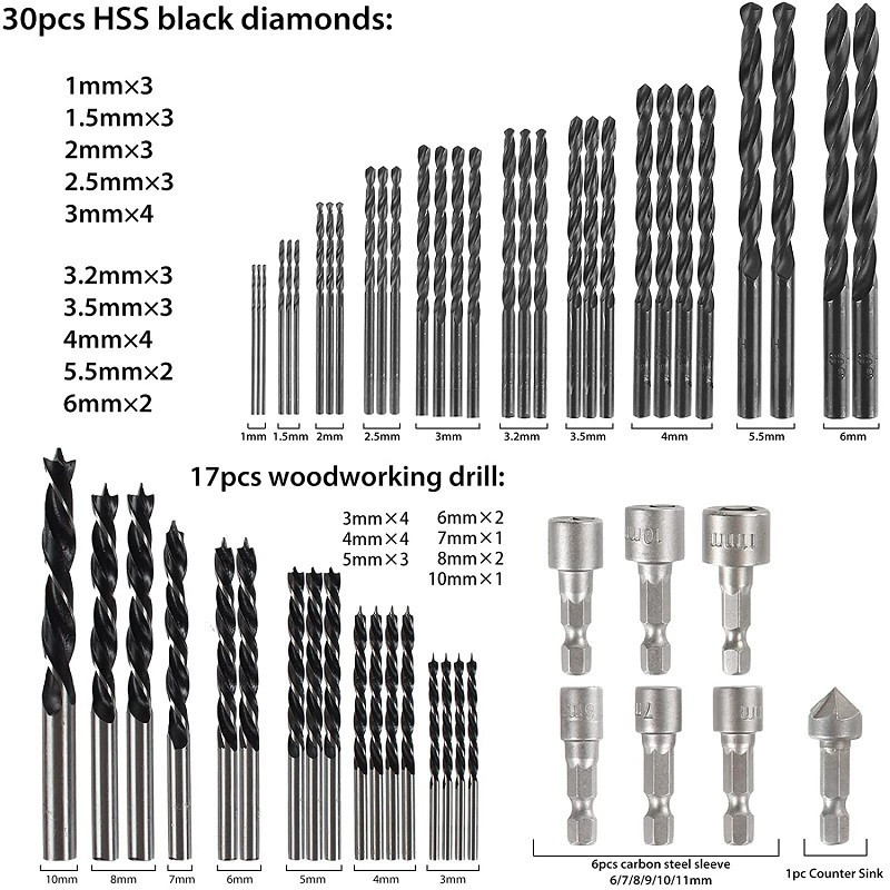 Набір інструментів, сверла ANJI DEPOT Drill Set 8054 у чемодані, 246 шт. Вінниця - фото 2