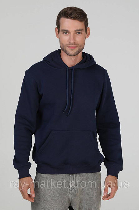 Худі базове утеплене Ray Basic чоловіче темно-синє (U0401M-Navy Blue) XXL Київ - фото 1