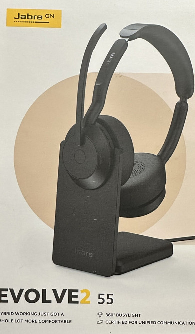 Наушники jabra evolve2 55 (25599-989-889) с подставкой и микрофоном. Киев - изображение 4