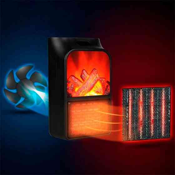 Портативний міні обігрівач з пультом Flame Heater 2 W-012 SBR Київ
