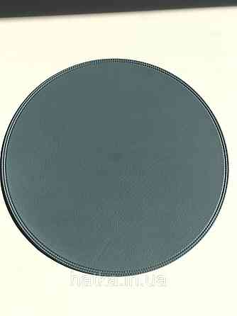 Серветка під тарілку підтарильник PU шкіра 38 см "Панкейк" кругла блакитна для дому та ресторану Київ