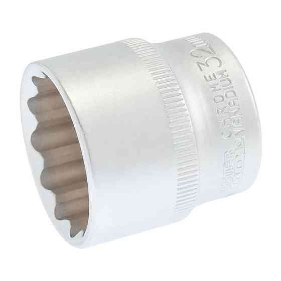 MASTERTOOL Головка торцева MASTERTOOL 12-гранна ½" 32 мм L 43 мм CrV 78-0632 Коломыя