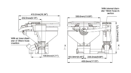 Туалет унитаз морской электрический конверсионный SEAFLO компактный размер 12В Киев - изображение 7