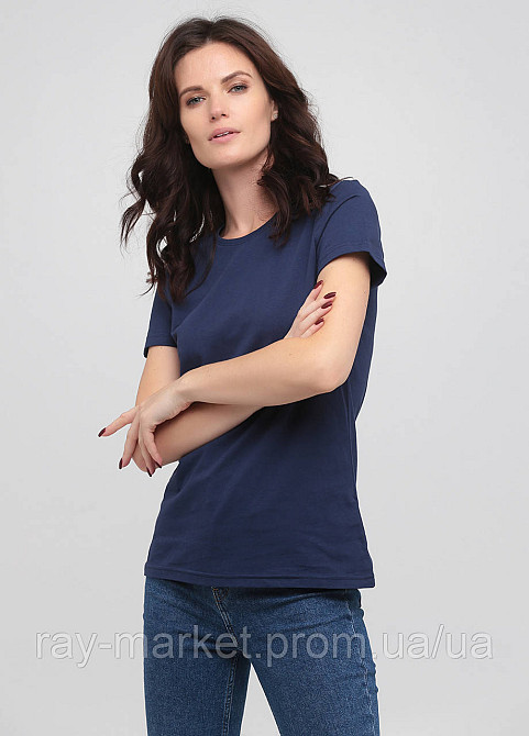 Футболка базовая Stedman Classic-T Unisex женская приталенная темно-синяя (ST2600-NAV ) S Киев - изображение 1