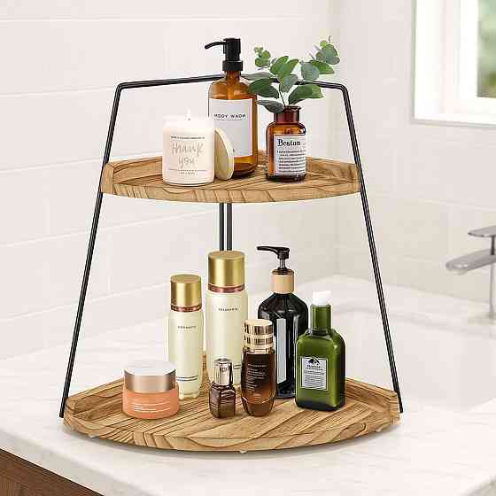 Полка угловая для ванной комнаты и пренадлежностей,кухонная для специй ,органайзер на два яруса настольная Каменец-Подольский