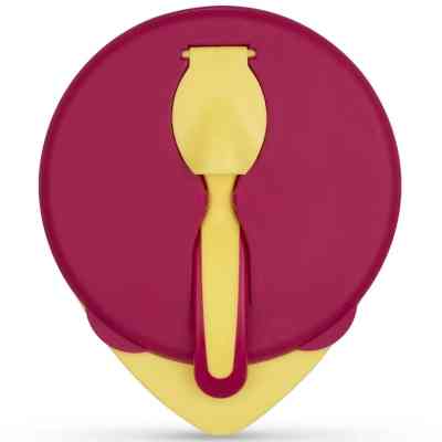 Набір дитячого посуду Baboo тарілочка з кришкою та ложечкою червона (90424) Вінниця