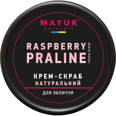 Скраб для обличчя Mayur Raspberry Praline Cream Scrub Малинове праліне 50 мл (4820230953268) Вінниця - фото 1