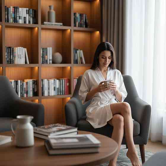 Халат женский шелковый под пояс длина 90см Белый M/L Харьков