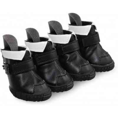 Ботинки для собак Ruispet для малых пород, с флисовой подкладкой 4 шт №4 черные (2700000033029) Винница