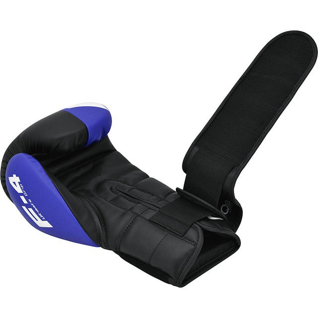 Боксерські рукавиці RDX F4 Boxing Sparring Gloves Hook&Loop BLUE/BLACK 14 унцій (капа у комплекті) Кам'янське - фото 5