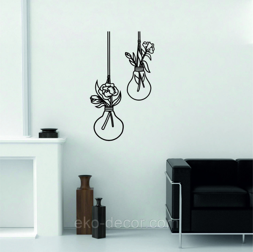 Декоративне настінне Панно «Лампочки», Декор на стіну 90*52 см, Чорний Київ - фото 7