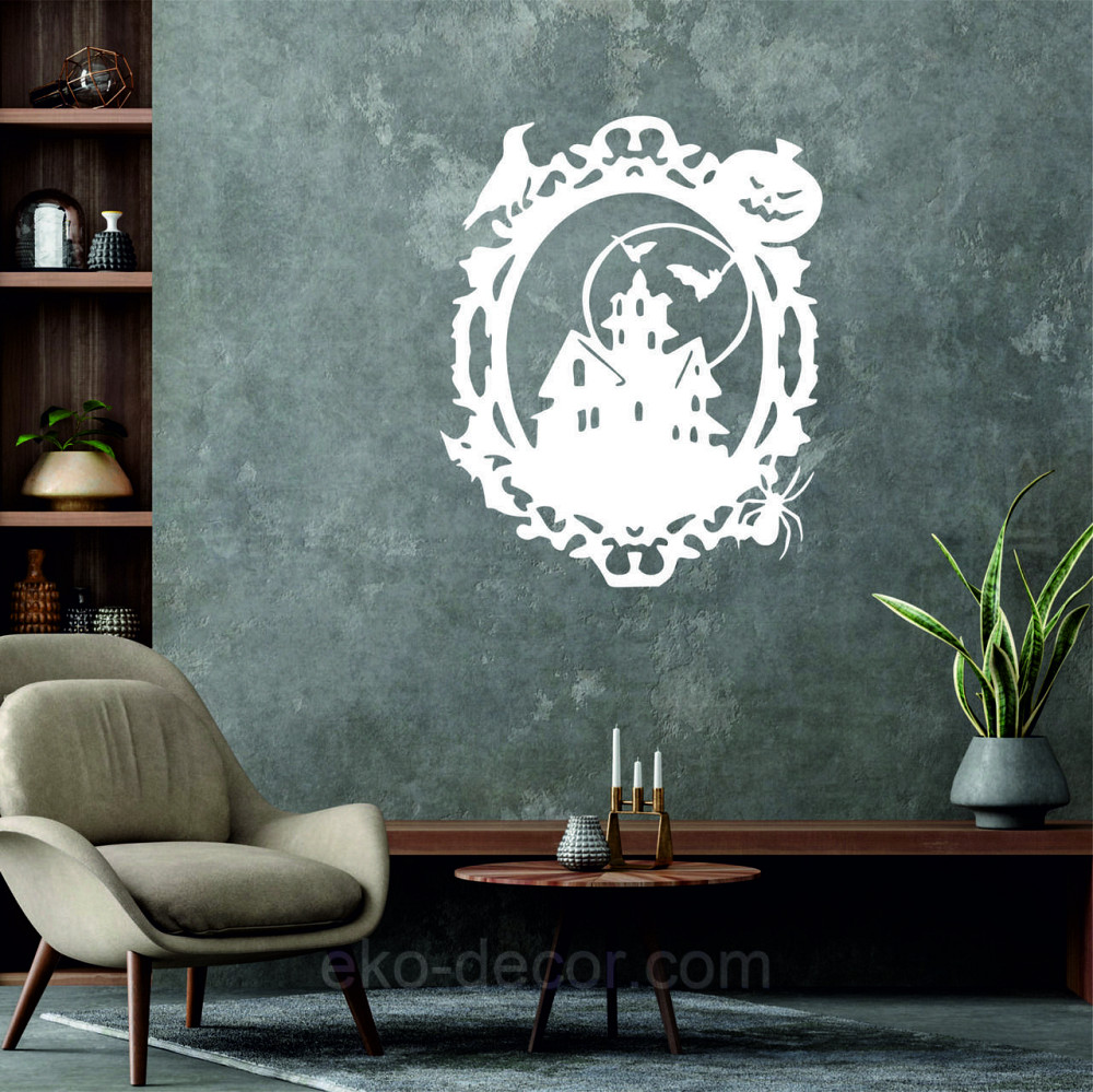 Декоративное настенное Панно «Замок», Декор на стену 90*73 см, Белый Киев - изображение 5