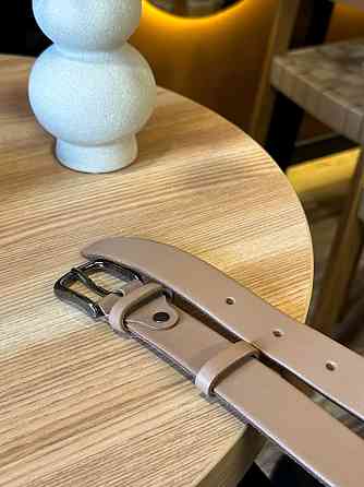 Бежевий жіночий шкіряний ремінь 3588 Київ