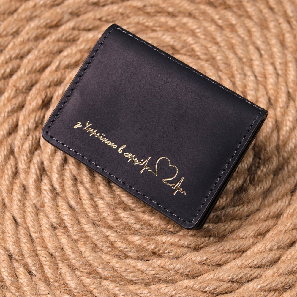 Відмінна обкладинка на автодокументи у вінтажній шкірі Серце (GRANDE PELLE) Київ - фото 2