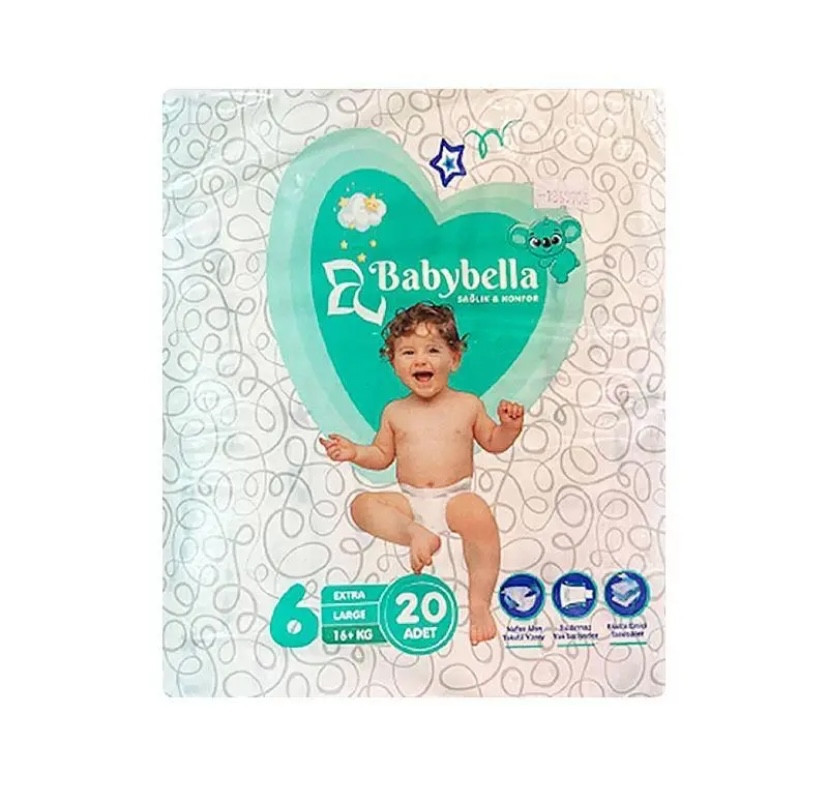 ПІДГУЗНИКИ BABYBELLA ДИТЯЧІ, №6, 16 КГ, 20ШТ Виноградов - изображение 1