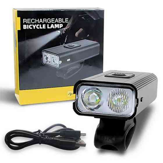 Світло на кермо велосипеда з акумулятором BK-04Pro 2T6, Ліхтар для велосипеда з акумулятором AJ-38 Львів