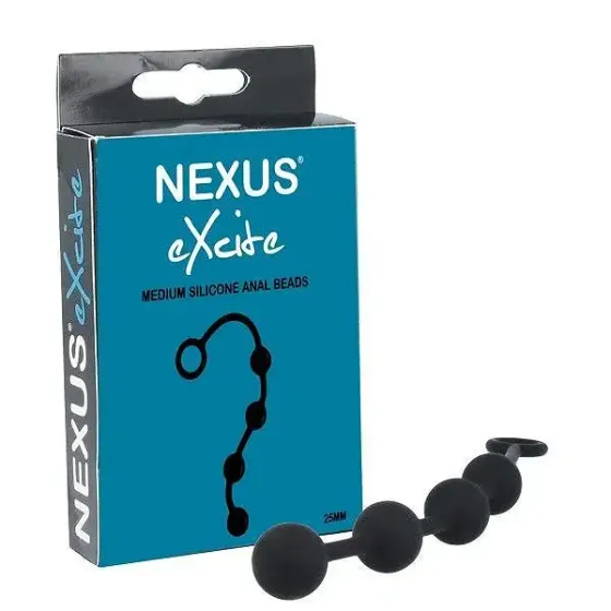 Анальні кульки Nexus Excite Medium Anal Beads, силікон, макс. діаметр 2,5 см Львів