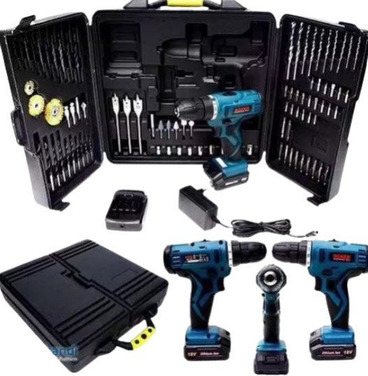 BX-178 Аккумуляторный шуруповерт 18В с 94 аксессуарами, 2 батареи Li-Ion, 2 скорости, в кейсе Одесса - изображение 2