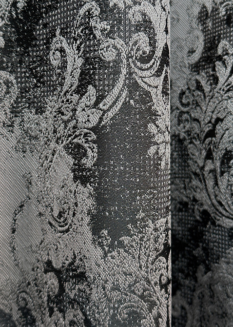 Комплект готових штор VR-Textil Льон Преміум № 1695ш Чорний з сірим 100х290 см 2 шт (31-912) Київ - фото 8