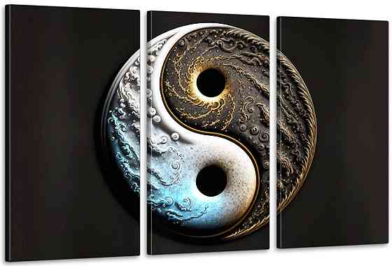 Модульна картина у вітальню/ спальню   Інь-Янь      ART-113_3A 70х130 см Київ