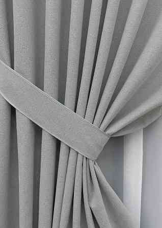 Комплект готових штор VR-Textil Блекаут двосторонній ASHEN NIGHT № 1845ш Сірий 150х270 см 2 шт (33-0883) Київ