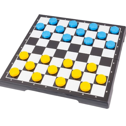 Набір Настільних ігор шахи/шашки/пластикова коробка-дошка синій/жовтий Технок 9055 Житомир - фото 5
