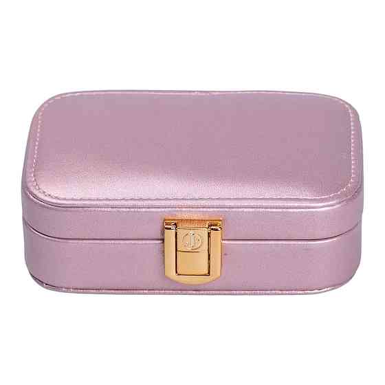 Yiwu Скринька для прикрас з еко шкіри 12×7.5×4 см із застібкою органайзер для ювелірних виробів Коломыя