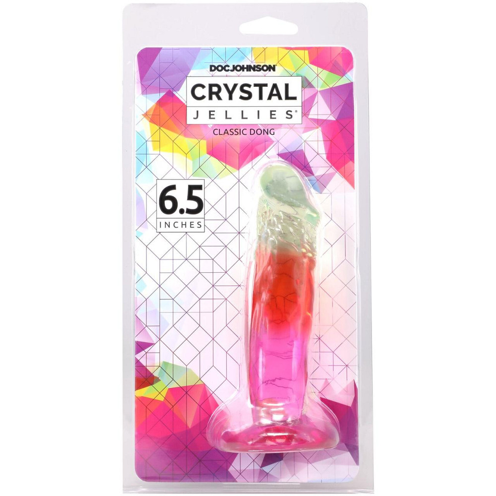 Дилдо Doc Johnson Crystal Jellies - 6.5 Inch Classic Dong - Rainbow Sex Aura Київ - фото 5