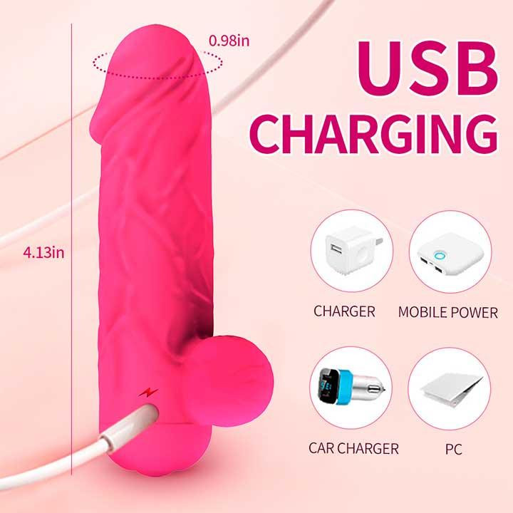 Реалистичный смарт мини-вибратор для клитора Love Spouse фуксия – Смарт вибраторы Винница - изображение 6