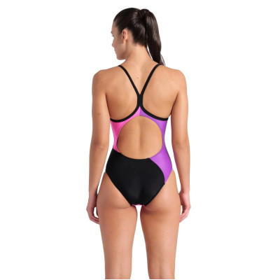Купальник Arena Multi Slices Swimsuit Lightdro 008094-598 чорний, бузковий, бірюзовий, рожевий 44 (3468337399704) Винница - изображение 2